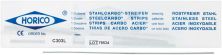 Stahlcarbo® strips met gaten C303L 0,09 mm, 3 mm, rood, eenzijdig (Horico)