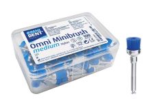 Omni Miniborstel medium nylonborstel blauw (Omnident)