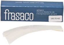 Universalstreifen gebogen 75 mm lang Glasklar transparent 0,05mm dick 8,5mm breit (Frasaco)