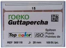 ROEKO Guttapercha tips Top color Schuifdoos - maat 015, wit (Coltene Whaledent)