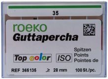 ROEKO Guttapercha-Spitzen Schiebeschachtel - Gr. 035 , grün (Coltene Whaledent)