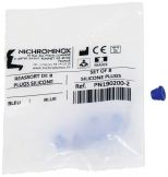 Siliconen inzetstukken voor borenstandaard blauw (Nichrominox)