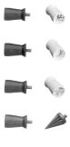 Ribbelbeker lang grau weich 720er (Young Innovations)