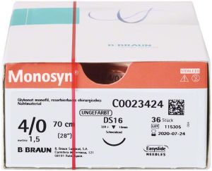 Monosyn® - 0,70 m 4/0 DS16 (B. Braun Petzold)