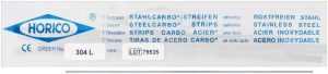 Stahlcarbo® strips met gaten 304L 0,1mm, 4mm, enkelzijdig (Horico)