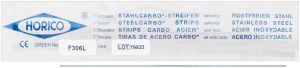 Stahlcarbo® strips met gaten F306L 0,07 mm, 6mm, geel, enkelzijdig (Horico)