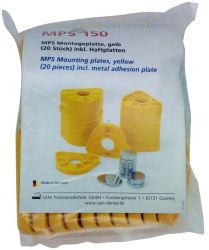 Montageplaten MPS geel Verpakking met 20 stuks (SAM)