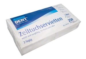 Cellulose servetten 2-laags wit 250s (Omnident)
