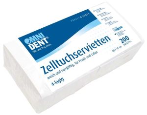 Cellulose servetten 4-lagig weiß 200er (Omnident)