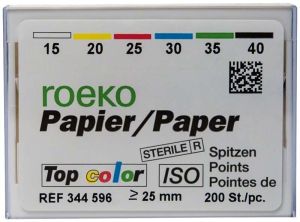 ROEKO-papiertips Top color Normalpackung Gr. 015-040 sortiert (Coltene Whaledent)