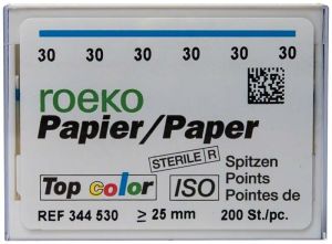 ROEKO-papiertips Top color Normalpackung Gr. 030 blau (Coltene Whaledent)