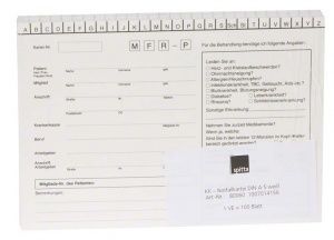 Noodkaart index DIN A5 1-voudig  (Spitta Verlag)
