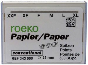 ROEKO-papiertips conventioneel Maat XXF-XL gesorteerd (Coltene Whaledent)