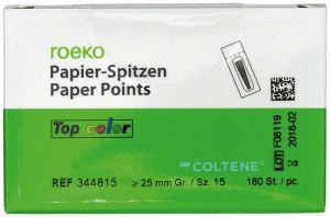 ROEKO papiertips top color cellpack Maat 015 weiß (Coltene Whaledent)
